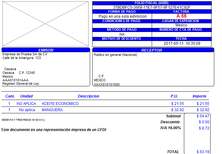 Imagen de prueba cfdi v3.2, (solo como prueba)