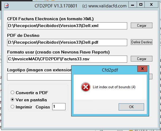 Error Generado