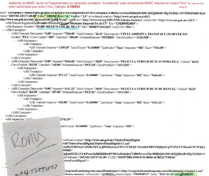 Al final de la imagen del lado derecho hay un campo que se llama FOLIO ahí queremos la serie con el folio ejemplo: A123456