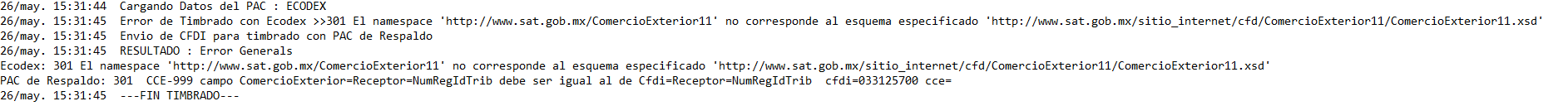 Error Timbrado