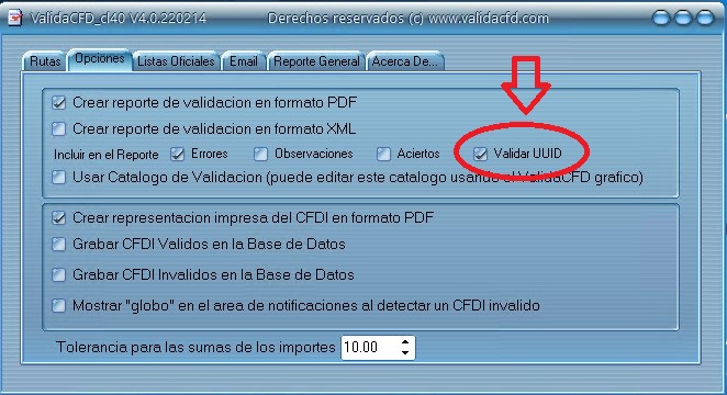 En caso que no funcione la primea opcion desactivar Validar UUID